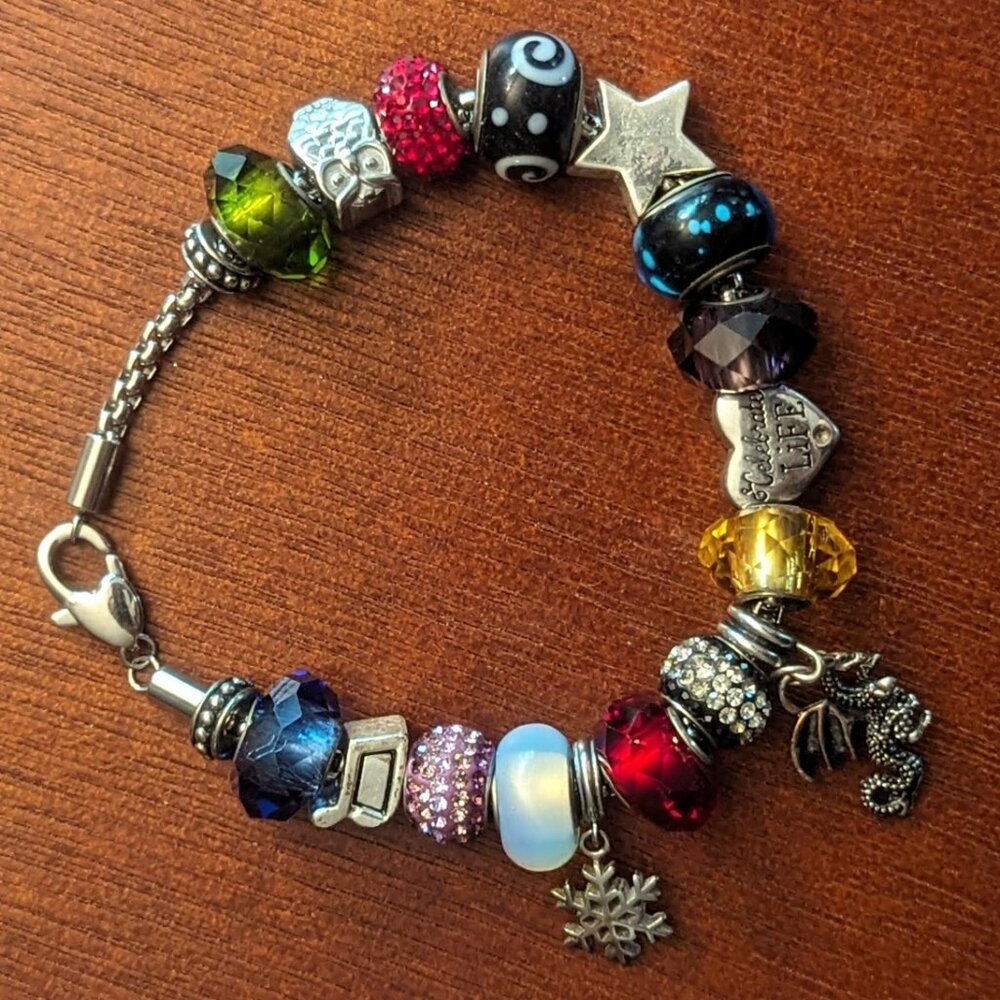Pandora-style silver beads